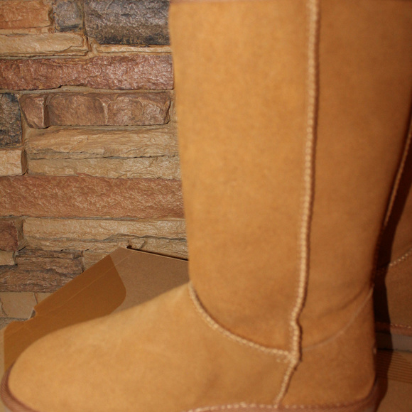 UGG KOOLABURRA TALL SUEDE BOW BOOTS CHESTNUT - Picture 4 of 7